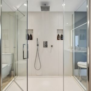 glass walk-in shower