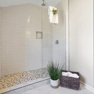 Clean and simple walkin shower