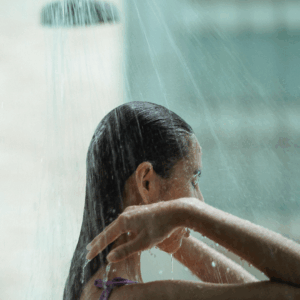 Person showering
